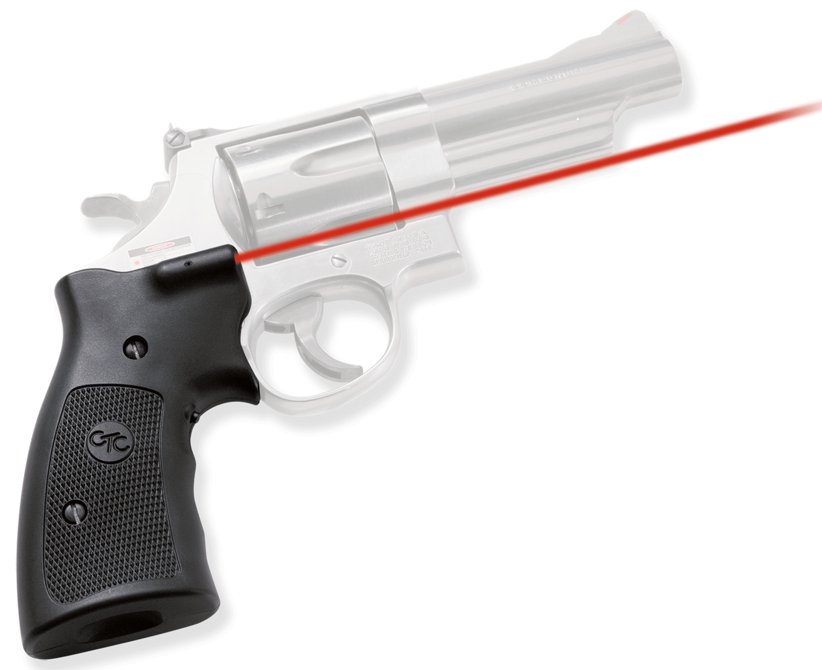 Crimson Trace 011070 Lasergrips  Fits S&W K/L & N Frames, Red Laser 633nM Wavelength 5mW Output, Black Polymer