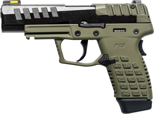 KEL-TEC P15 9MM COMPACT 15 RD MAG HI-VIZ SGTS GREEN