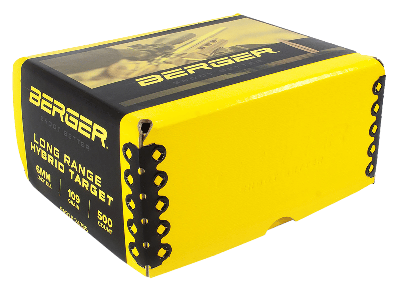 Berger Bullets 24785   6mm 109gr Long Range Hybrid Target 500/Box