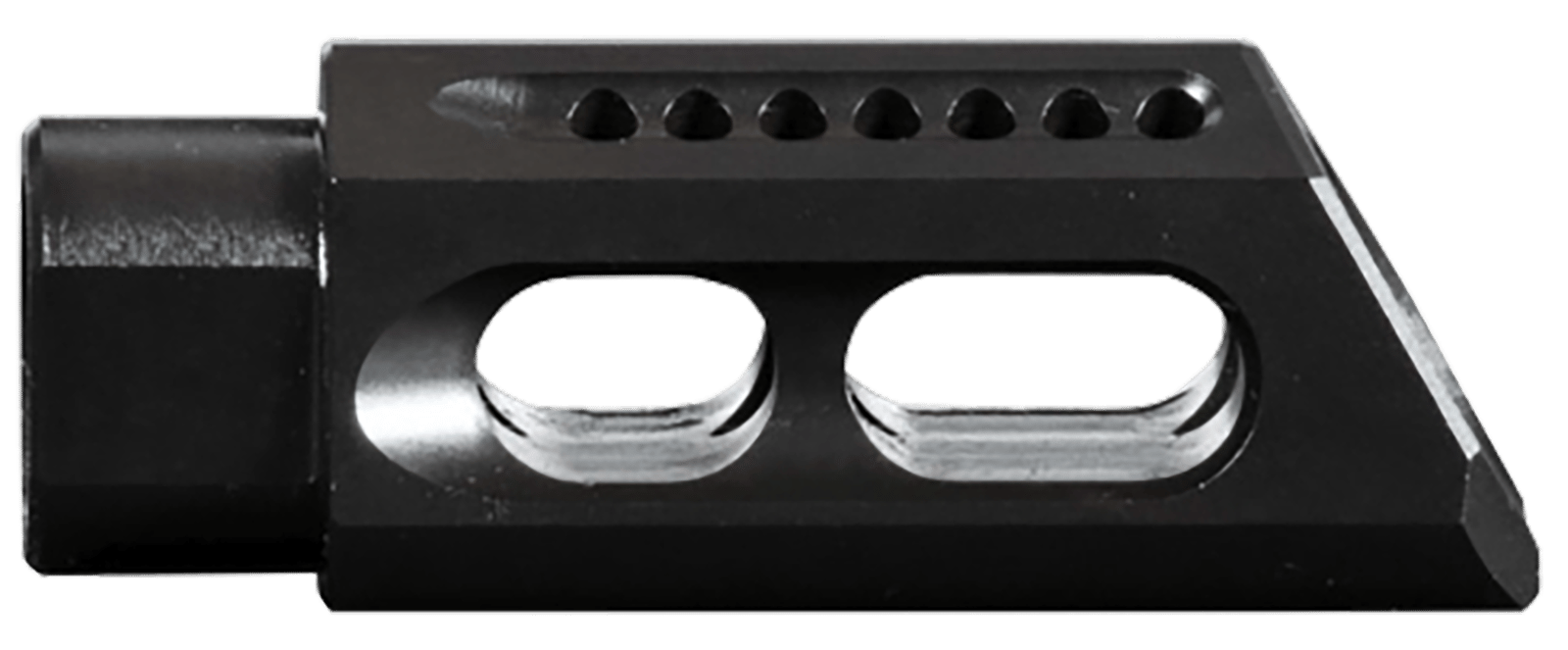 Yankee Hill 3085MBA Slant Muzzle Brake Black Steel with 5/8"-24 tpi Threads & 2.75" OAL for 30 Cal AR-Platform