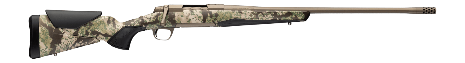 Browning 036138226 X-Bolt 2 Speed 30-06 Springfield 4+1 22" Smoked Bronze Cerakote Fluted Threaded Barrel & Steel Drilled & Tapped Receiver, Kryptek Obskura Transitional Camo Adj Vari-Tech Synthetic S