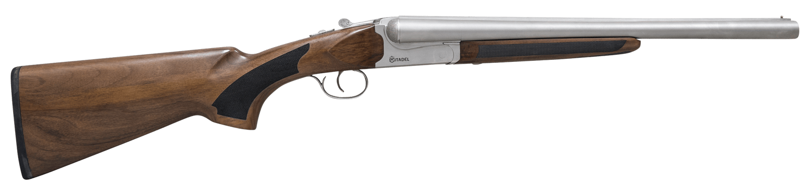 Citadel CITSBS1218NKL Coach  12 Gauge 3" 2rd 18.50" Nickel Barrel/Rec, Fixed Walnut Stock
