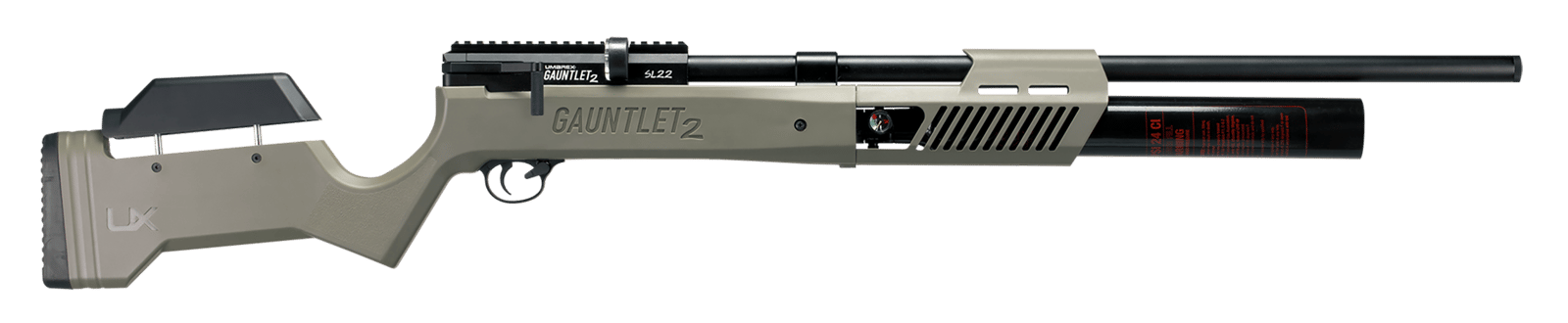 Umarex USA 2254832 Gauntlet  22 Matte Black FDE Stock
