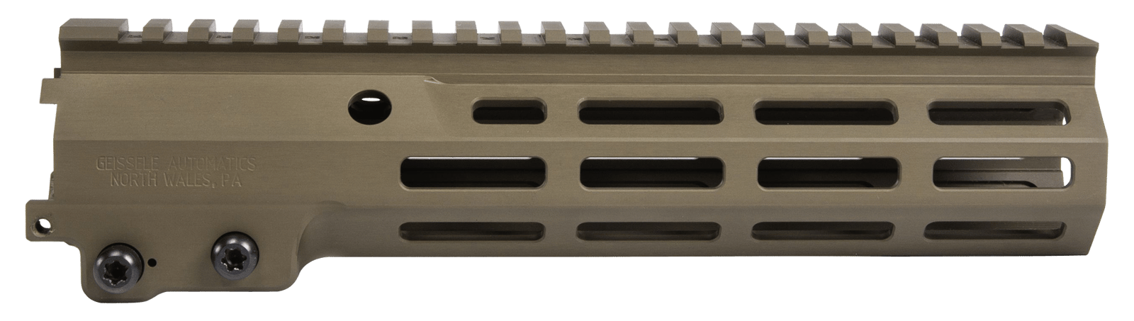 Geissele Automatics 05651S Super Modular Rail MK16 9.50" M-LOK, Desert Dirt Aluminum for AR Platform, Barrel Nut Included