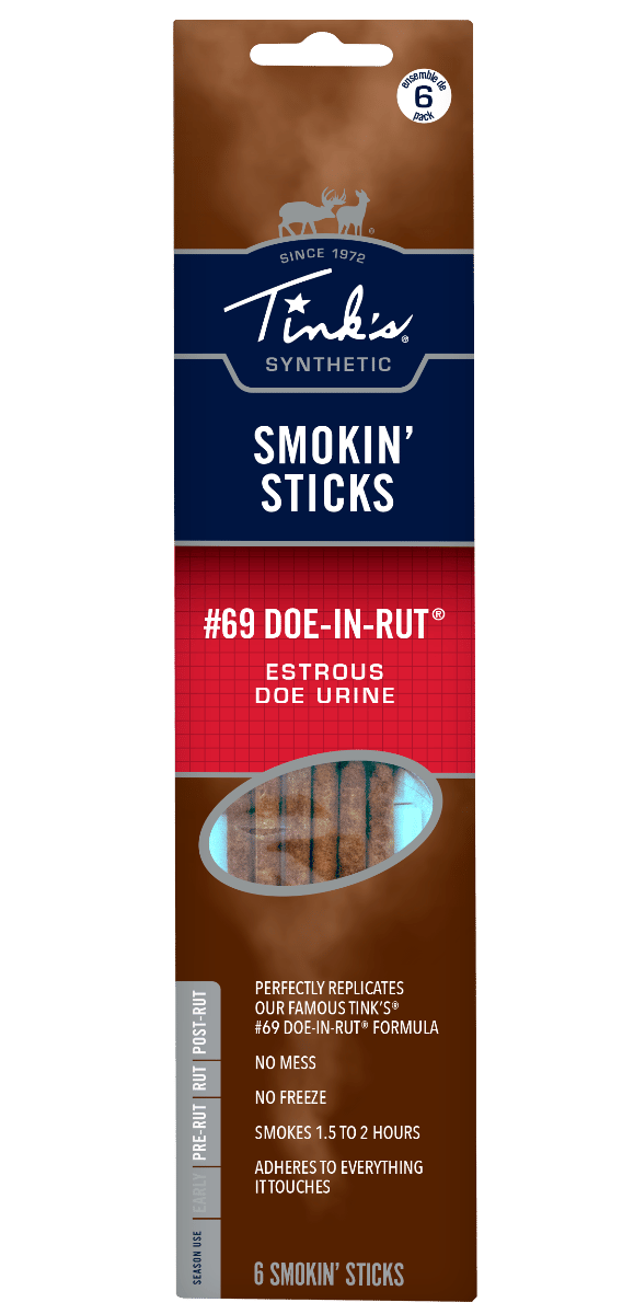 Tinks W6106 Smokin Stick  Deer Attractant Doe In Estrus Scent 6 Per Pkg