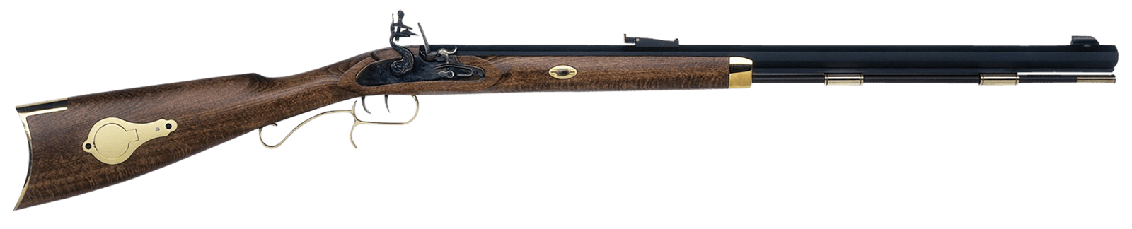 Traditions R2390801 Hawken Woodsman  50 Cal Flintlock 28" Octagonal, Blued Barrel/Rec, Hardwood Stock, Double Set Triggers, Brass Accents, Adjustable Sight