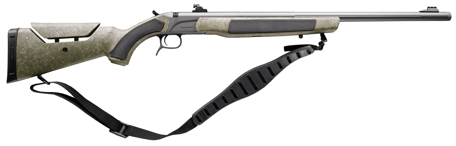 CVA PR3233NW Accura Northwest MR-X 50 Cal VariFlame 26" Tungsten Cerakote Fluted Threaded Barrel, Drilled & Tapped Receiver, Adjustable Black/Gray Webbing Synthetic Stock
