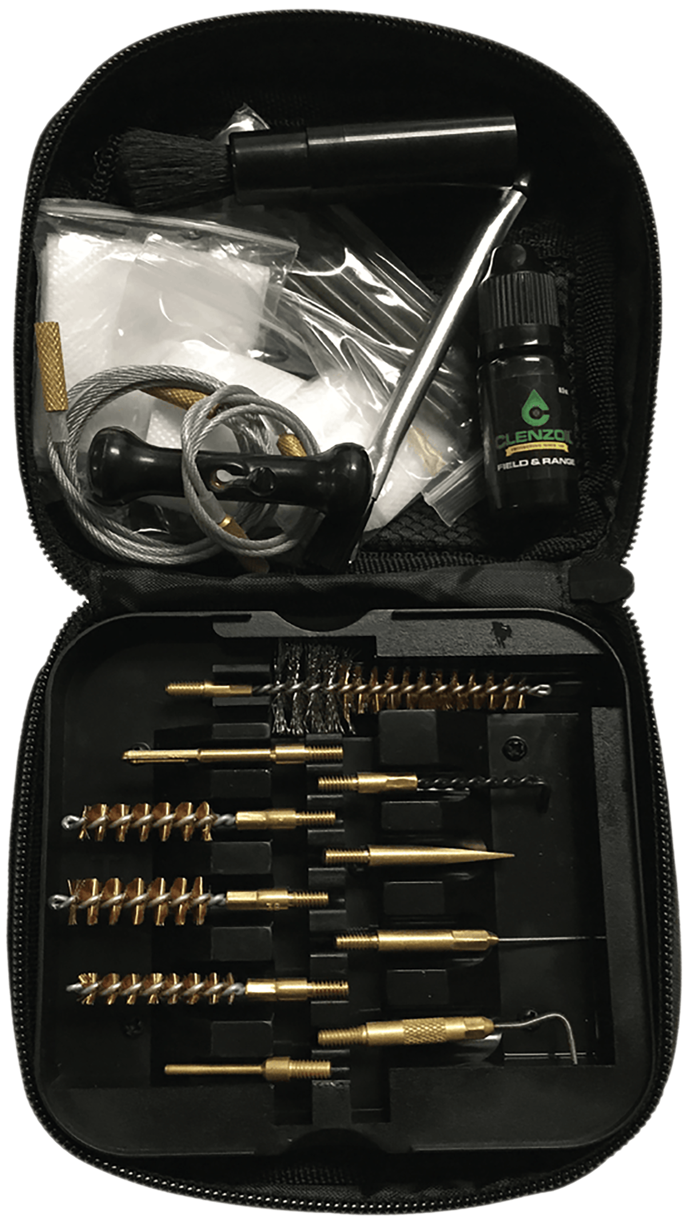 Clenzoil 2236 Field & Range Tactical Cleaning Kit Pistol/Rifle 17 Pieces Black