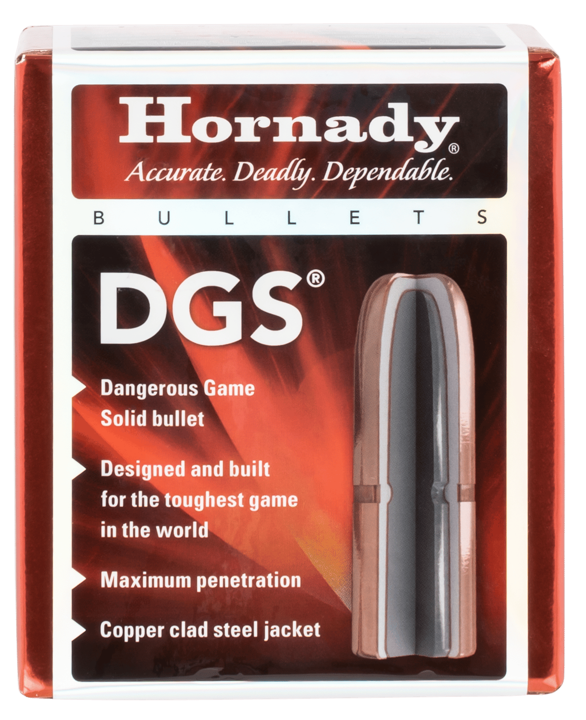 Hornady 4507 DGS  45 Cal .458 500 gr Full Metal Jacket Round Nose 50 Per Box/ 15 Case