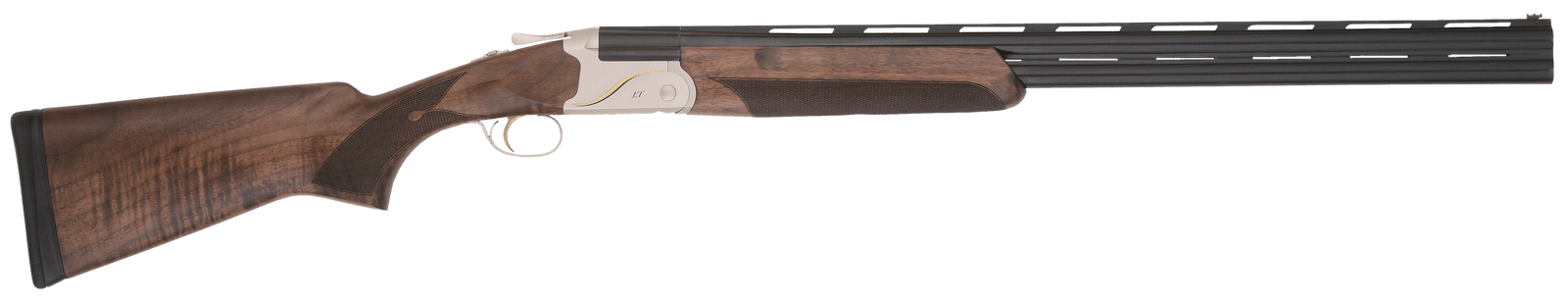 TriStar 33140 Trinity II LT Full Size 12 Gauge Break Open 3" 2rd 28" Black Over/Under Vent Rib Barrel, Engraved Silver Aluminum Receiver, Fixed Turkish Walnut Stock, Right Hand