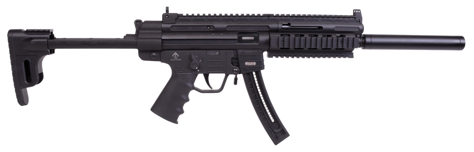 GSG GERGGSG1622 GSG-16 Carbine Full Size 22 LR 22+1 16.25" Black Black Polymer Receiver w/Picatinny Rail, M-LOK/Picatinny Handguard, Black Collapsible Synthetic Stock  w/Storage Compartment, Black Pol