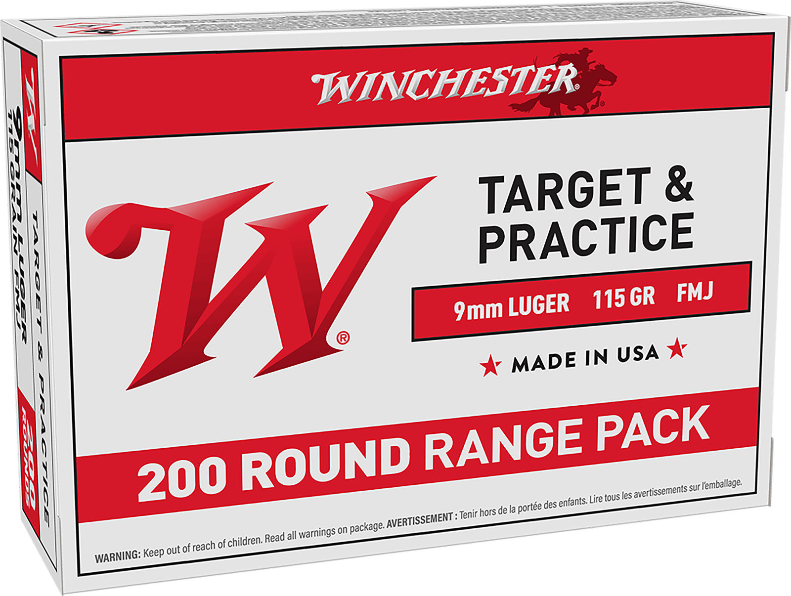 Winchester Ammo USA9W USA  9mmLuger 115gr Full Metal Jacket 200 Per Box/5 Case