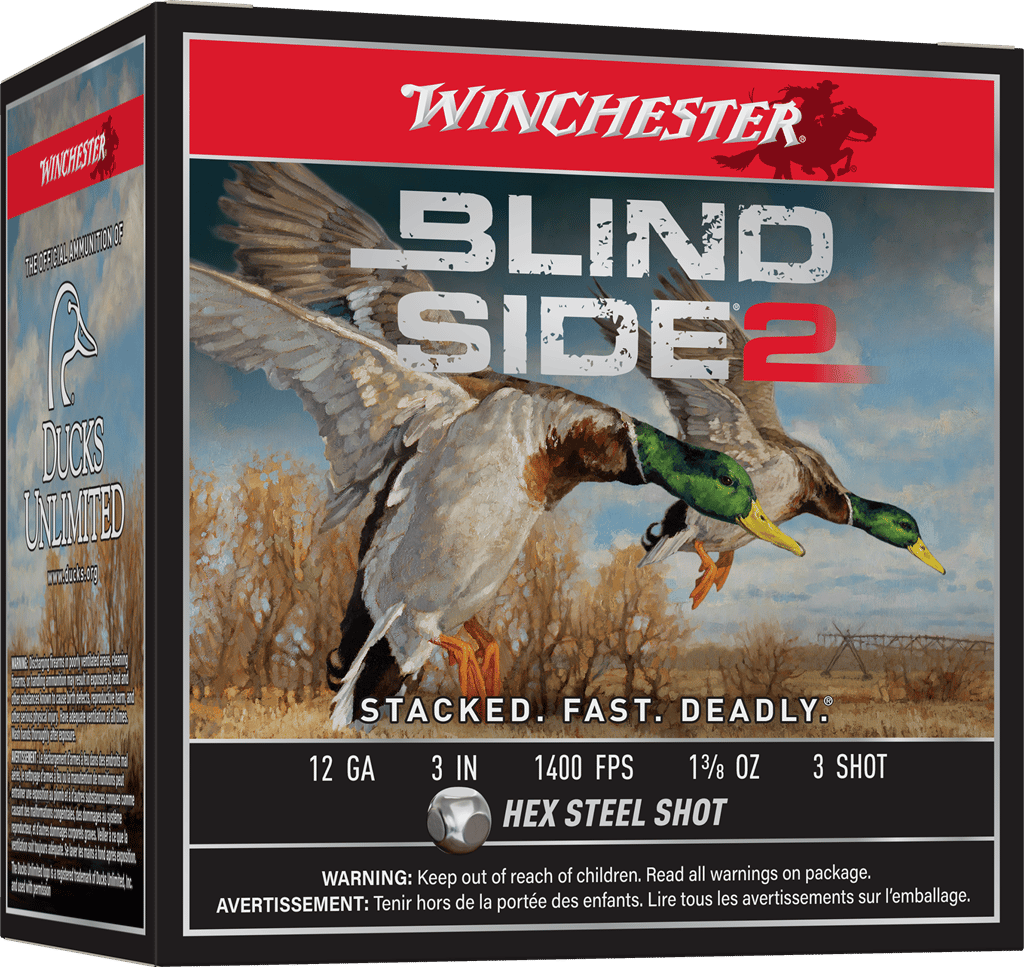 WINCHESTER BLIND SIDE 2 12G 3" #3 1-3/8OZ HV HEX 25RD BX