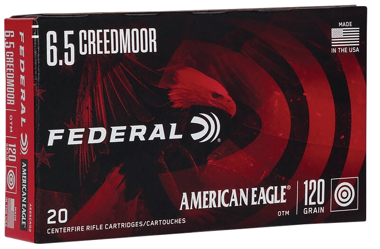 Federal AE65CRD2 American Eagle Rifle 6.5Creedmoor 120gr Open Tip Match 20 Per Box/10 Case