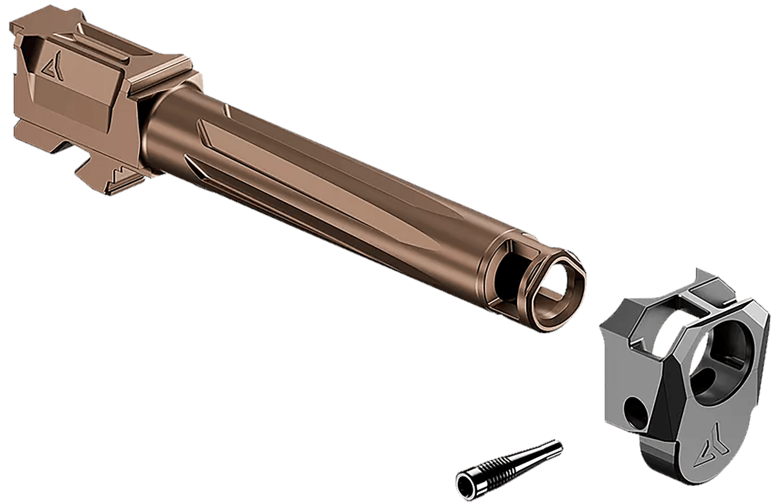 Radian Weapons R0839 Ramjet & Afterburner Combo 9mm Luger Compatible w/Glock 17 Gen5, Bronze Stainless Steel