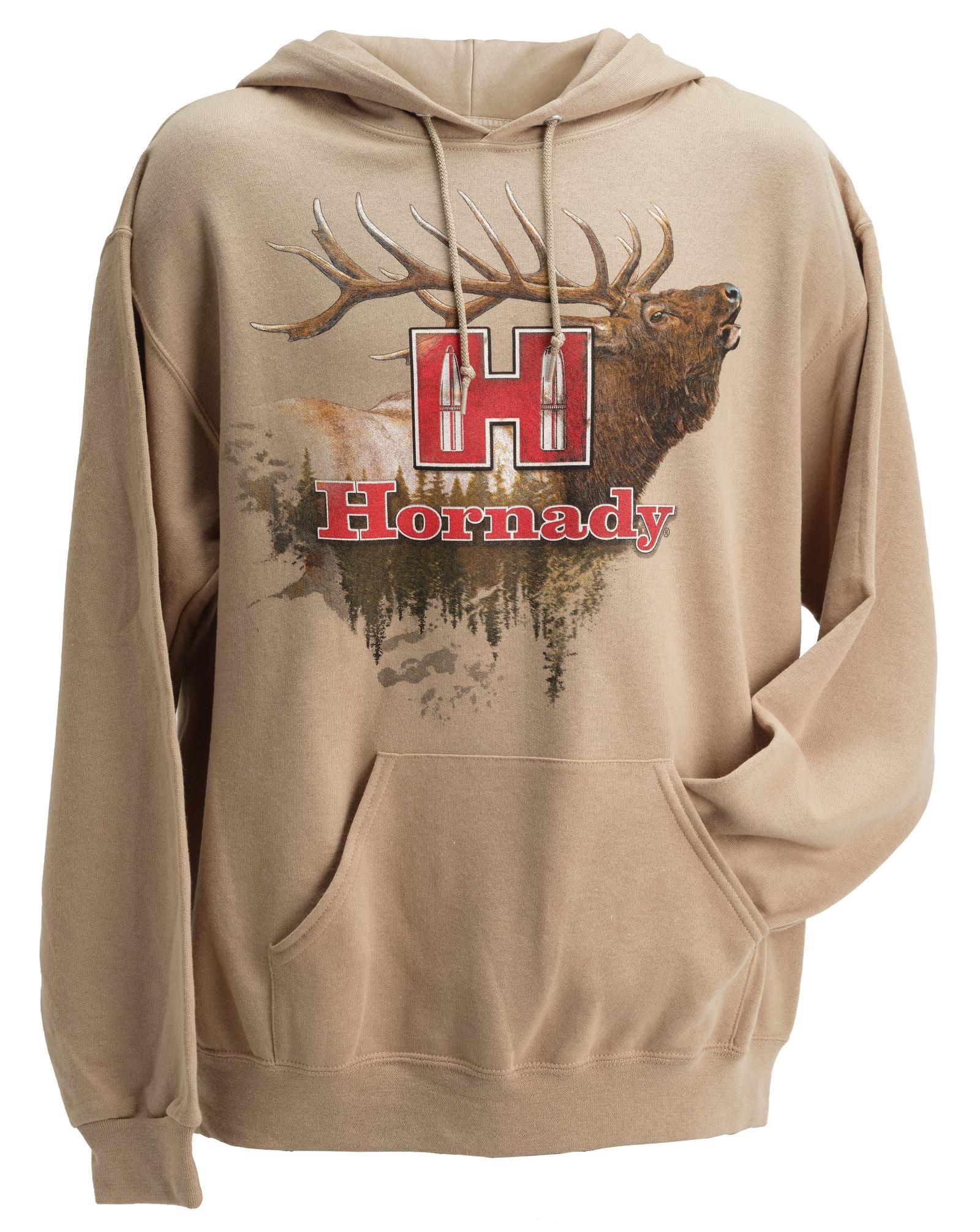 Hornady 99612XL Elk  XL Tan/Khaki Hoodie Poly-Cotton