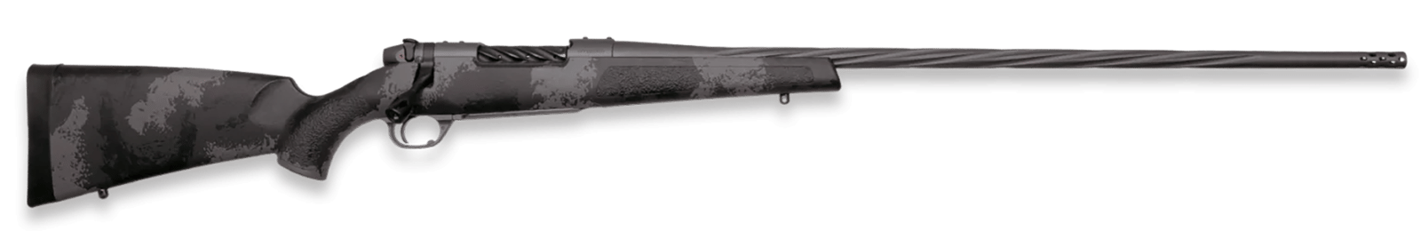 Weatherby MLW01N7MMWR8B Mark V Live Wild 7mm Wthby Mag 3+1 26" Carbon Gray Cerakote Fluted Threaded Barrel & Steel Drilled & Tapped Receiver, Black w/Gray Accents Fixed Polymer Stock, Right Hand
