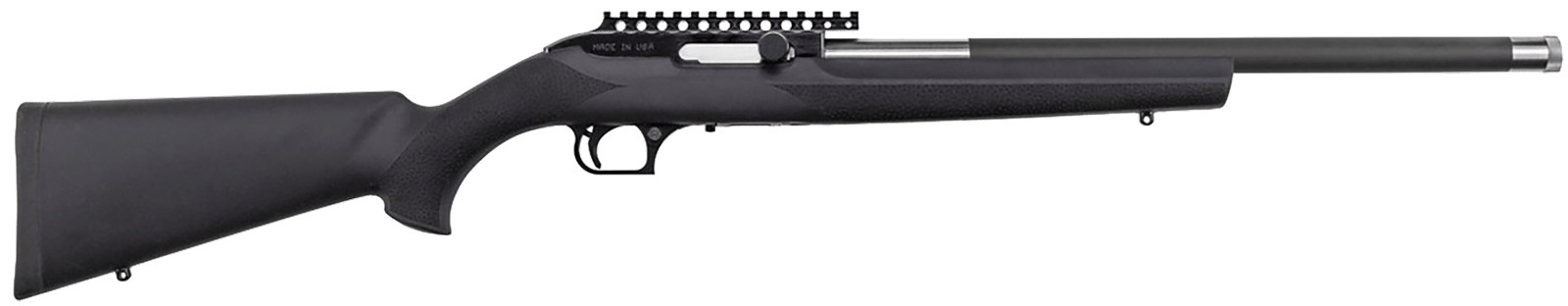 Magnum Research SBA17HMH Magnum Lite  17 HMR 19" Black Steel Threaded Barrel, Black Fixed Hogue OverMolded Stock