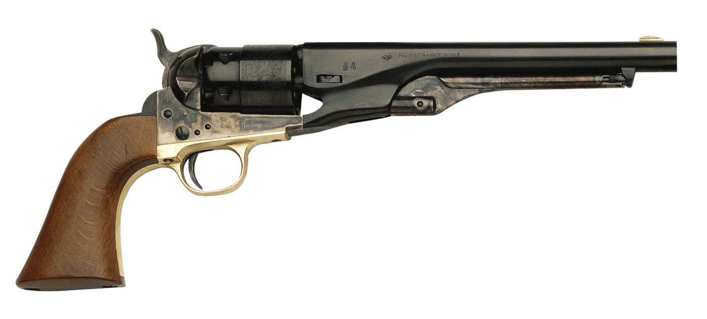 Traditions FR18602 1860 Army Break Open 44 Cal #11 Percussion 8" 6 Shot Color Case Hardened Frame Blued Barrel & Cylinder Walnut Grip