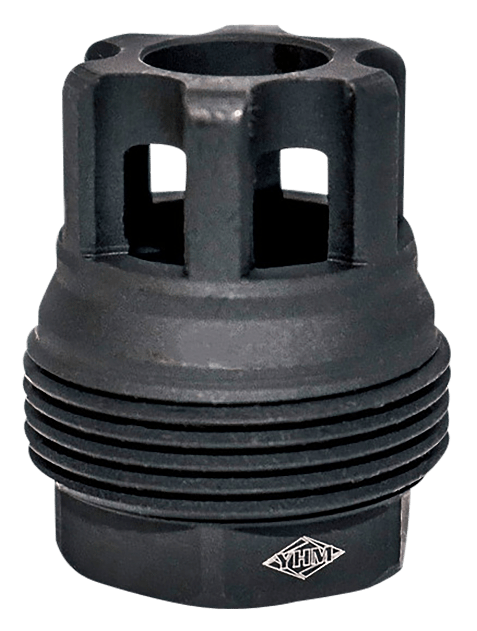 Yankee Hill 4401MB28 sRx QD Mini Muzzle Brake Black Phosphate Steel with 1/2"-28 tpi, 9mm, 1.10" OAL & 9.375" Diameter for sRx Adapters