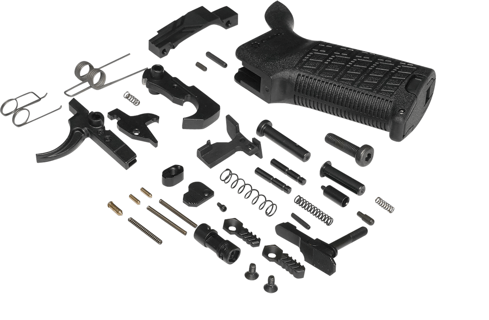 CMMG S5CA642 Zeroed Lower Parts Kit Black Grip, Ambi Safety & Mag Catch, Mil-Spec Trigger, Fits AR-Platform/Mk4