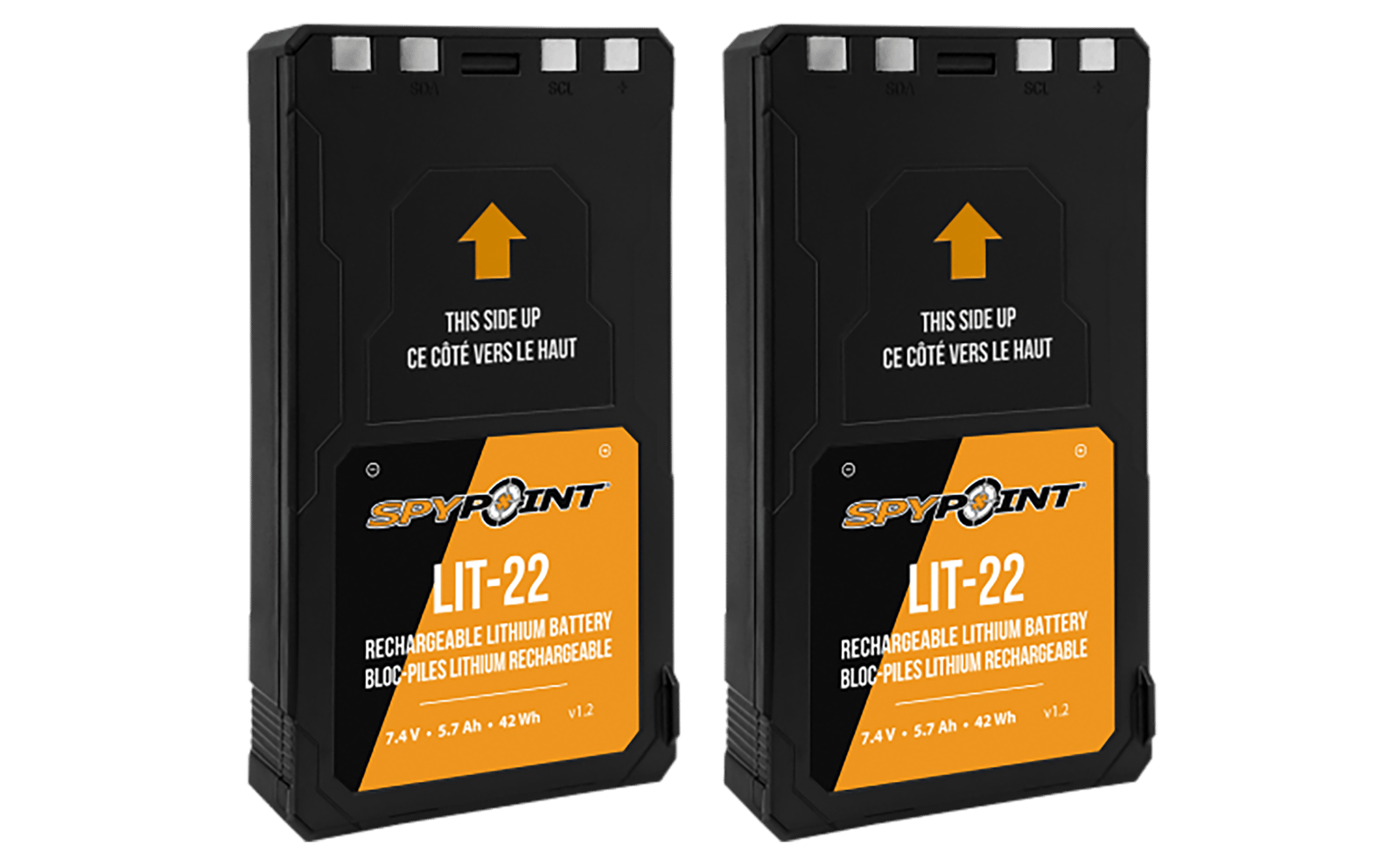 Spypoint 05538 LIT-22 Rechargeable Lithium Battery Pack  Black 7.4 Volts (2) Single Pack