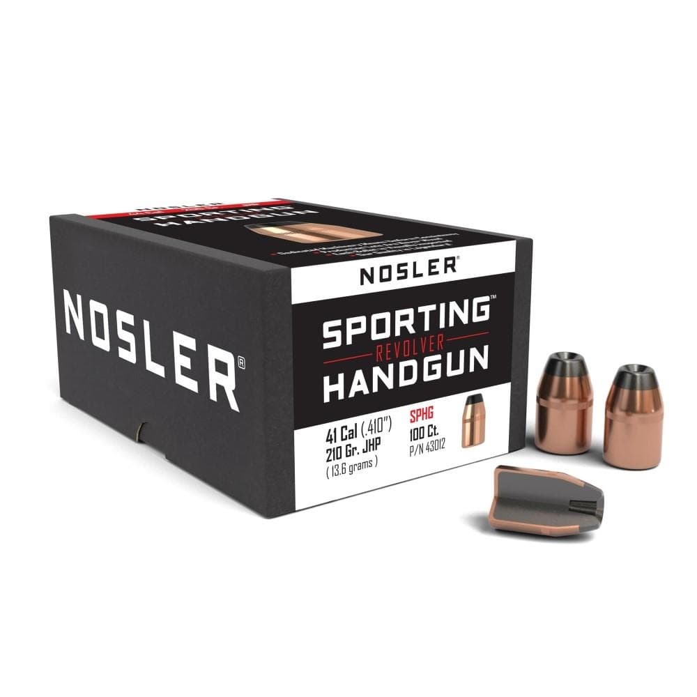 Nosler Sporting Handgun Revolver Bullets .41 cal .410" 210 gr JHP 100/ct