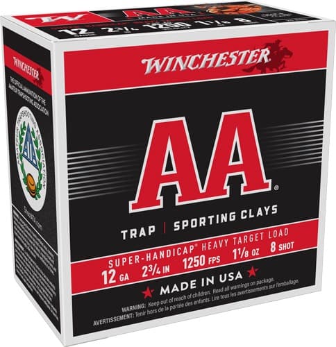 WINCHESTER AA 12GA 2.75" 1-1/8OZ #8 1250FPS 250RD CASE