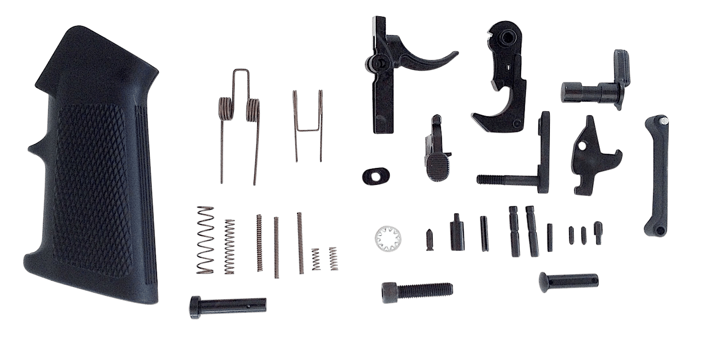 LBE Unlimited AR15LPKT Complete Lower Parts Kit  w/Pistol Grip & Trigger Guard AR-15 Black