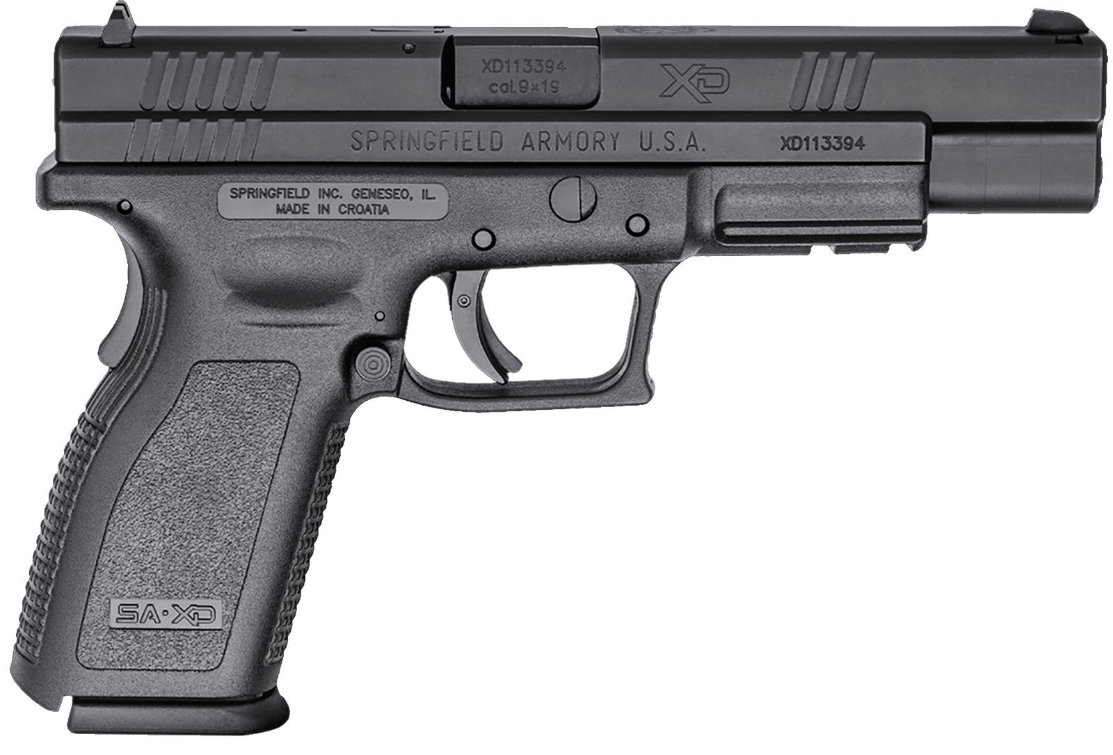 Springfield Armory XD9401 XD Tactical *CA Compliant 9mm Luger 10+1, 5" Black Melonite Steel Barrel, Black Melonite Long/Serrated Steel Slide, Black Polymer Frame w/Picatinny Rail