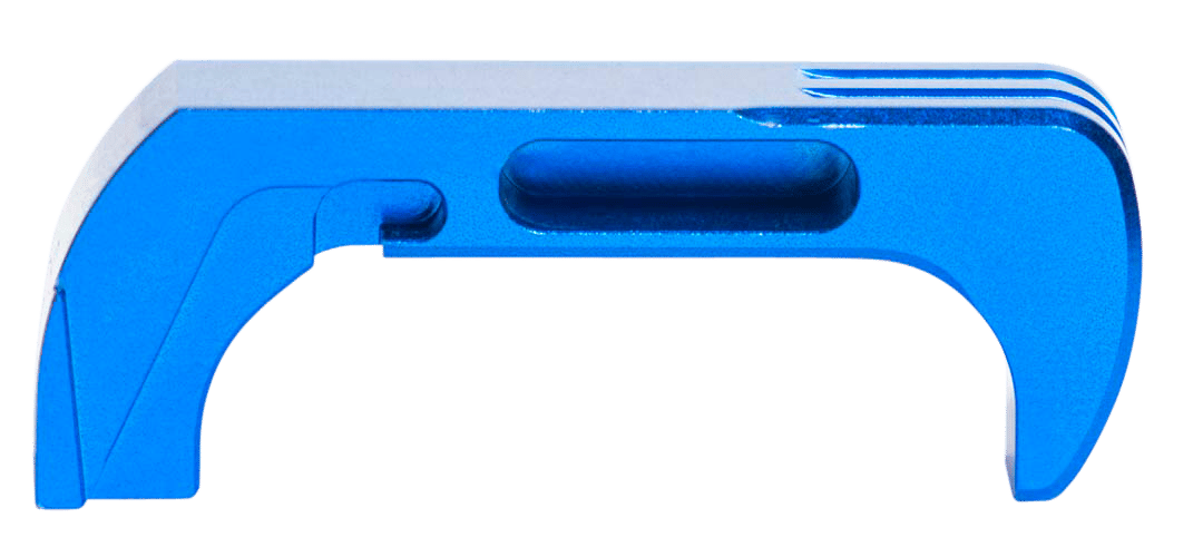 Cross Armory CRG5MCBL Mag Catch  Extended Compatible w/Glock Gen4-5 Blue Anodized Aluminum