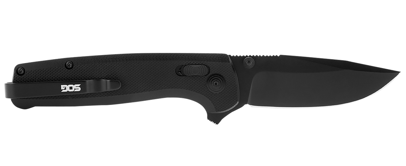 S.O.G SOGTM1027CP Terminus XR 2.95" Folding Clip Point Plain Black TiNi D2 Steel Blade Black G10 Handle Includes Pocket Clip