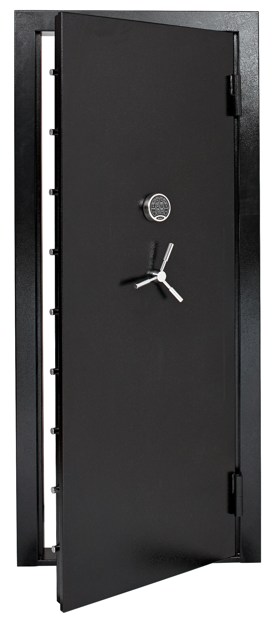 SnapSafe 75419 Vault Door  Out-Swing Black 12 Gauge Steel 32.80"W x 81"H Access Code/Key Entry