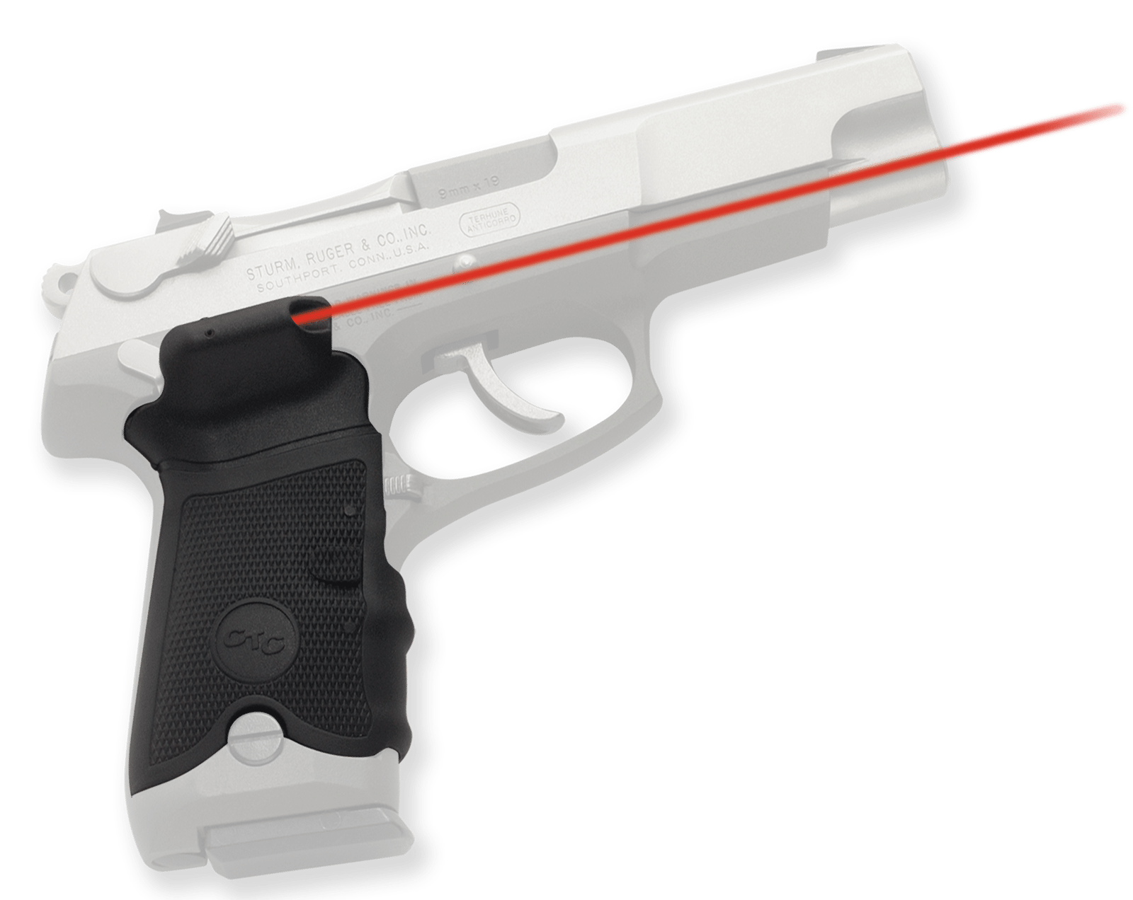 Crimson Trace 011190 Lasergrips  Fits Ruger P-Series, Red Laser Black Polymer