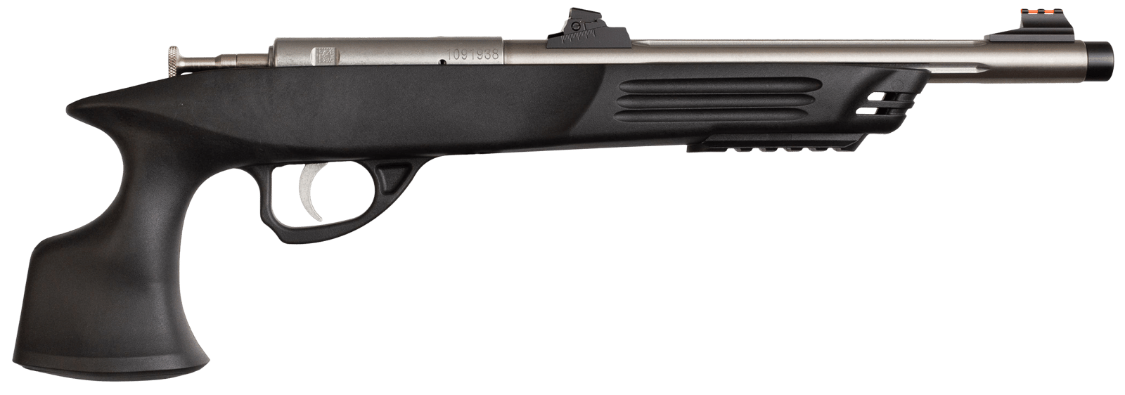 Crickett KSA796 Hunter Adult 22 WMR 1rd 9" Threaded Single Shot Stainless Barrel, Black Synthetic Grips