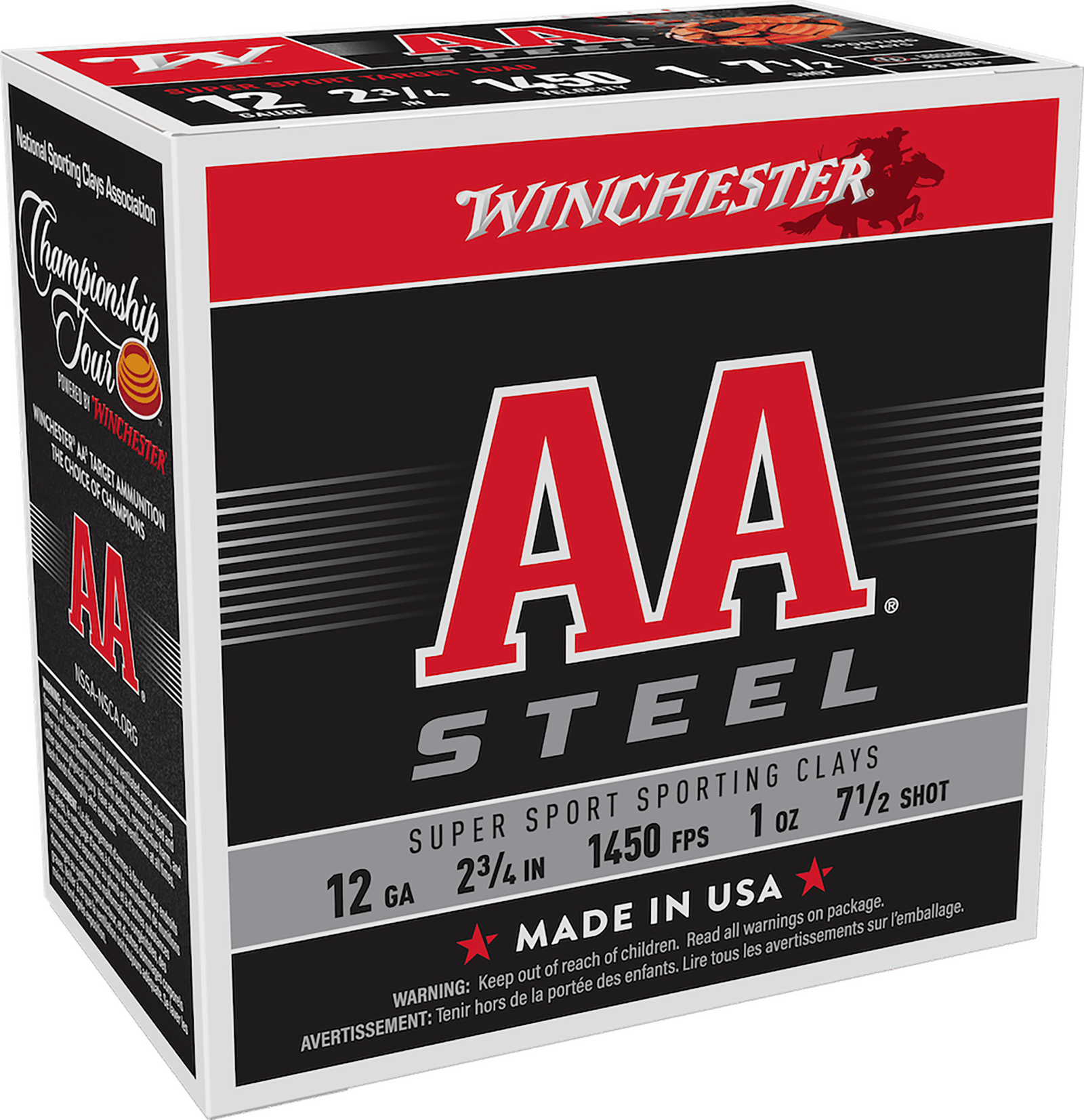 Winchester Ammo AASCL12S7 AA Super Sport Sporting Clay 12Gauge 2.75" 1oz 7.5Shot 25 Per Box/10 Case