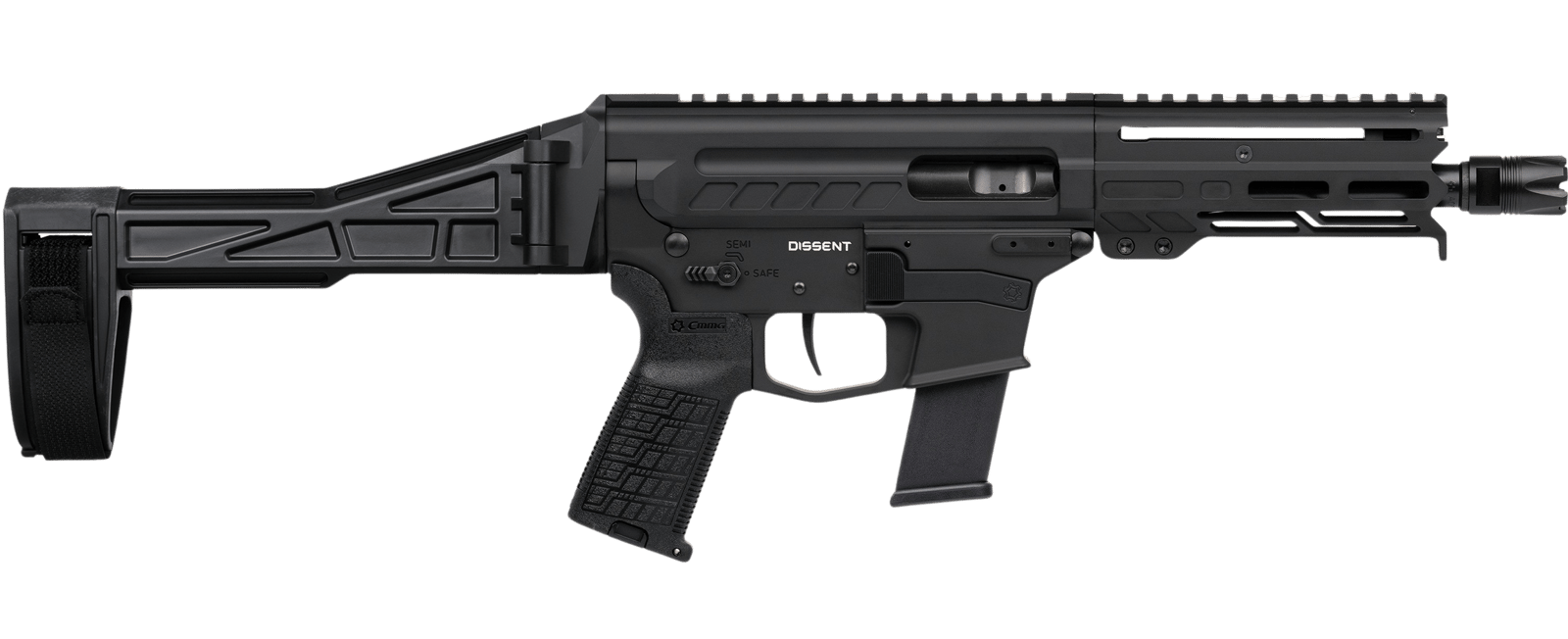 CMMG 45A250F-AB Dissent MKG 45 ACP 13rd 6.50" 5.5"Proprietary Handguard 7075-T6 Aluminum CMMG Zeroed Grip