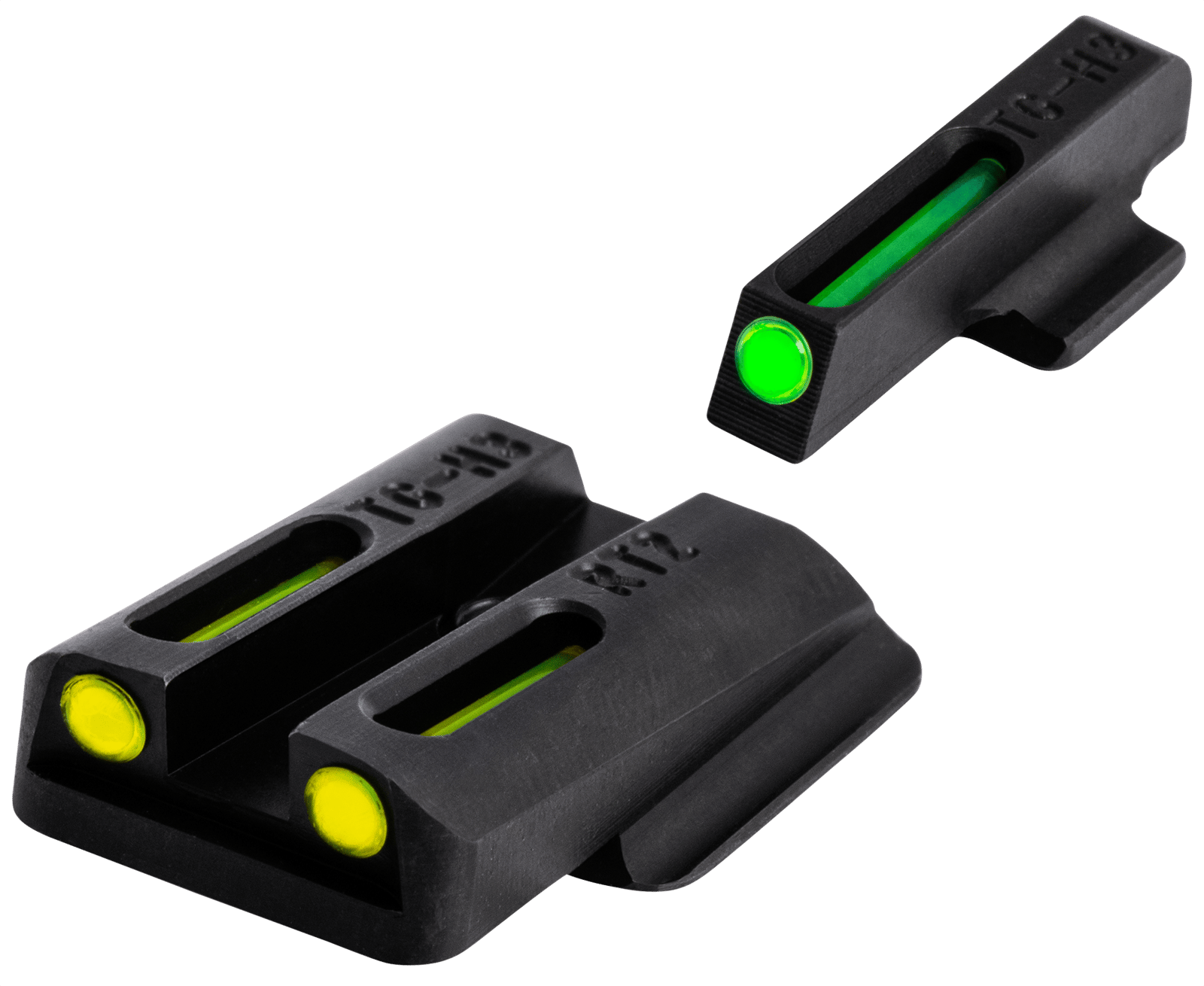TruGlo TGTG131RT2Y TFO  Green/Tritium/Fiber Optic Front Sight-Yellow/Tritium/Fiber Optic Rear Sight Ruger LC9/9S/380