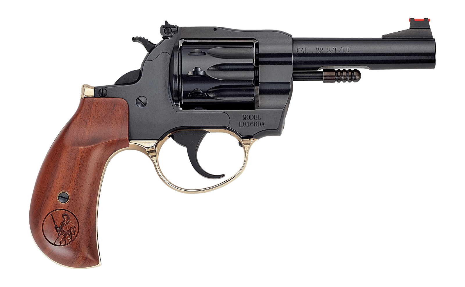 Henry H016BDA Golden Boy  22 S/L/LR 10 Shot 4" Blued Round Barrel, Blued Cylinder, Blued Polished Steel Frame, American Walnut Birdshead Grip, Exposed Hammer