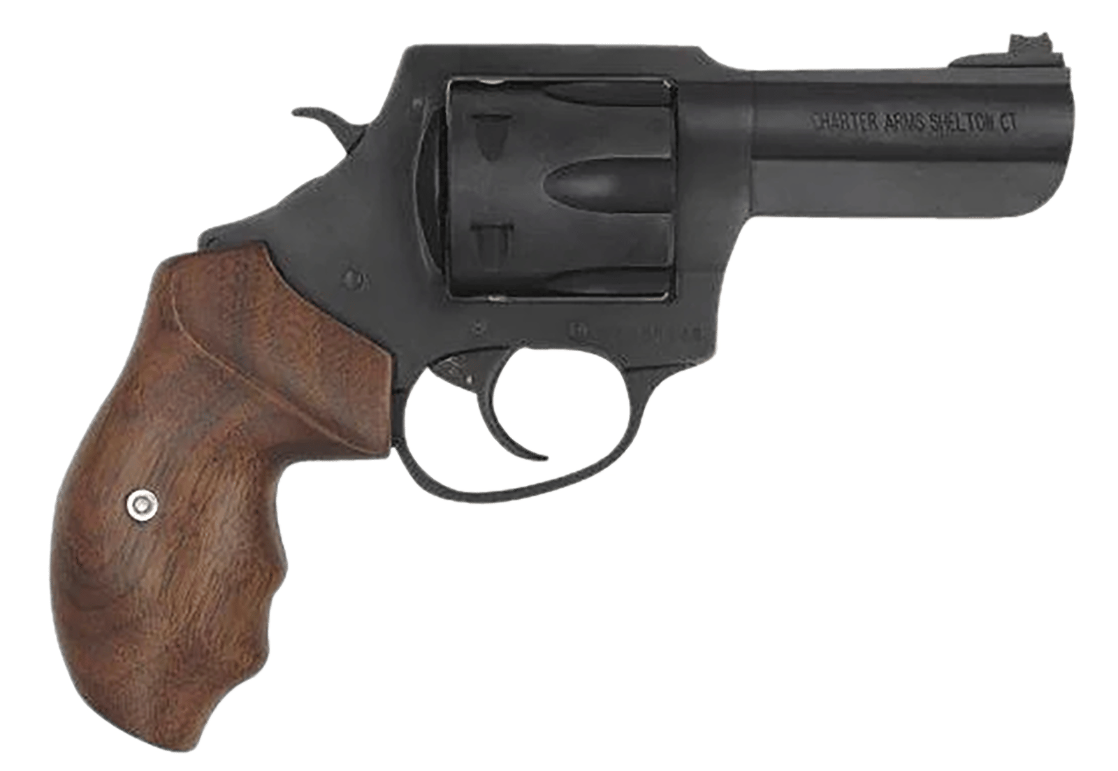 Charter Arms 63270 Professional  32 H&R Mag, 7 Shot 3" Black Nitride Steel Barrel, Cylinder & Frame w/Walnut Finger Grooved Grip