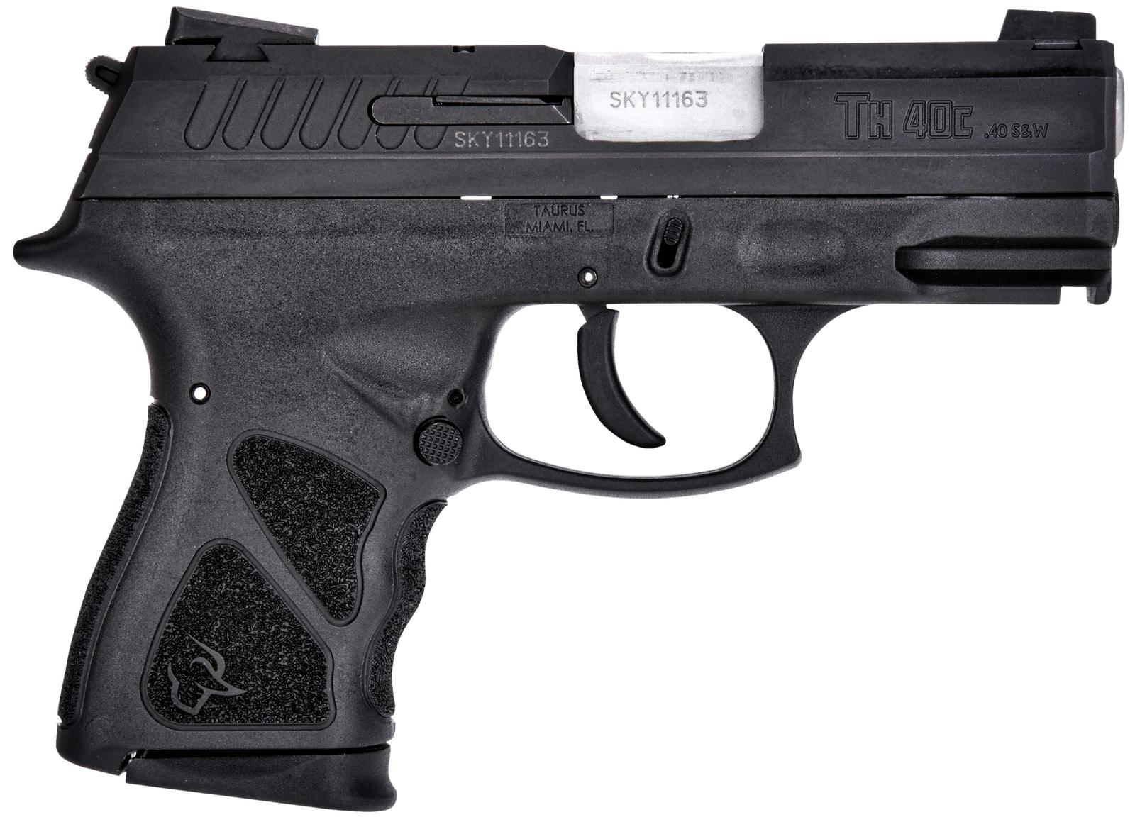 Taurus 1TH40C031 THc  Compact 40 S&W 15+1/11+1 3.54" Matte Stainless Steel, Barrel Matte Black Serrated Slide, Black Polymer Frame w/Picatinny Rail, Black Finger Grooved Polymer Grip, Right Hand