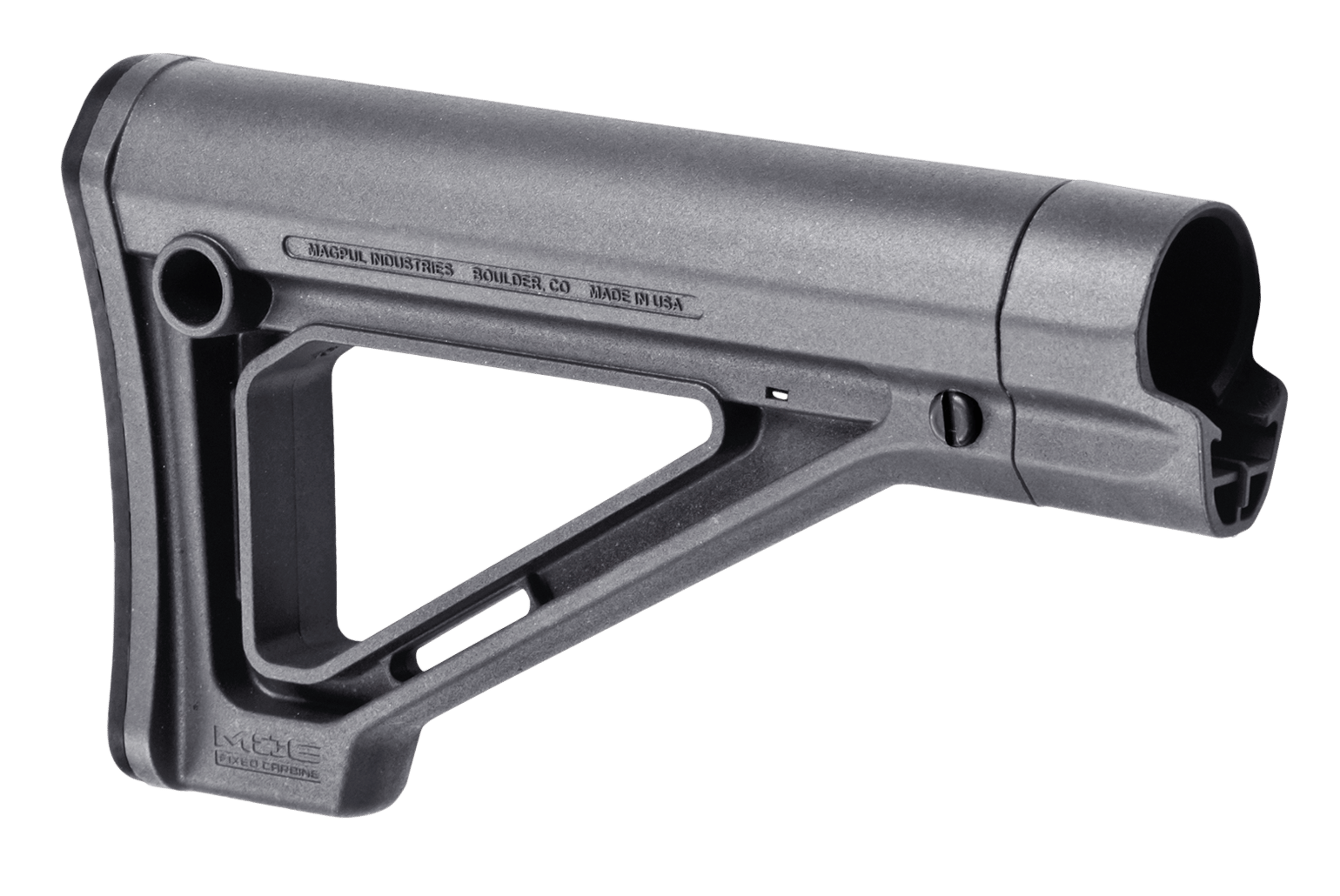 Magpul MAG480-GRY MOE Carbine Stock Fixed Stealth Gray Synthetic for  AR-15, M16, M4 with Mil-Spec Tube (Tube Not Included)