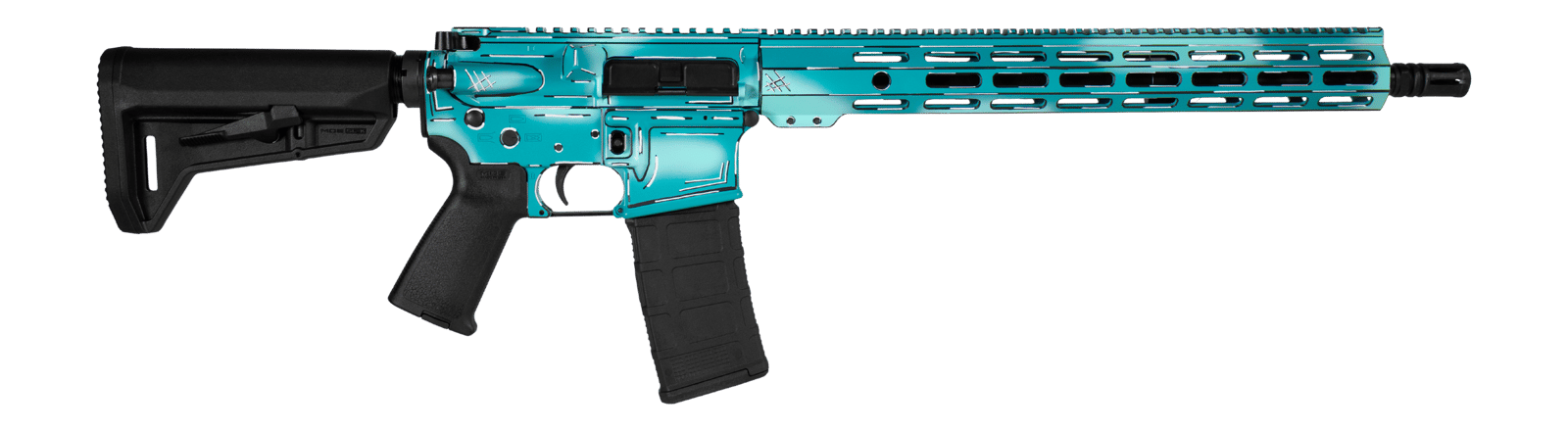 Shark Coast Tactical SCC101969ABRZCC Anime-15 *CA Compliant 5.56 NATO 10+1 16" Black Melonite Threaded Barrel, Aluminum Receiver w/Picatinny Rail, M-LOK Handguard, Magpul MOE SL Black Polymer Stock, M