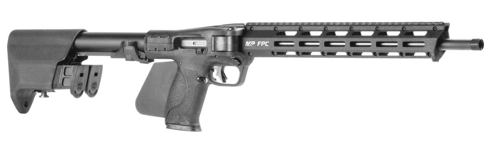 Smith & Wesson 14528 M&P FPC *CA Compliant 10mm Auto 10+1 16.25" Black Oxide Barrel, Black Anodized Aluminum Receiver w/Picatinny Rail, M-LOK Handguard, Side Folding w/Mag Storage Black Polymer Stock