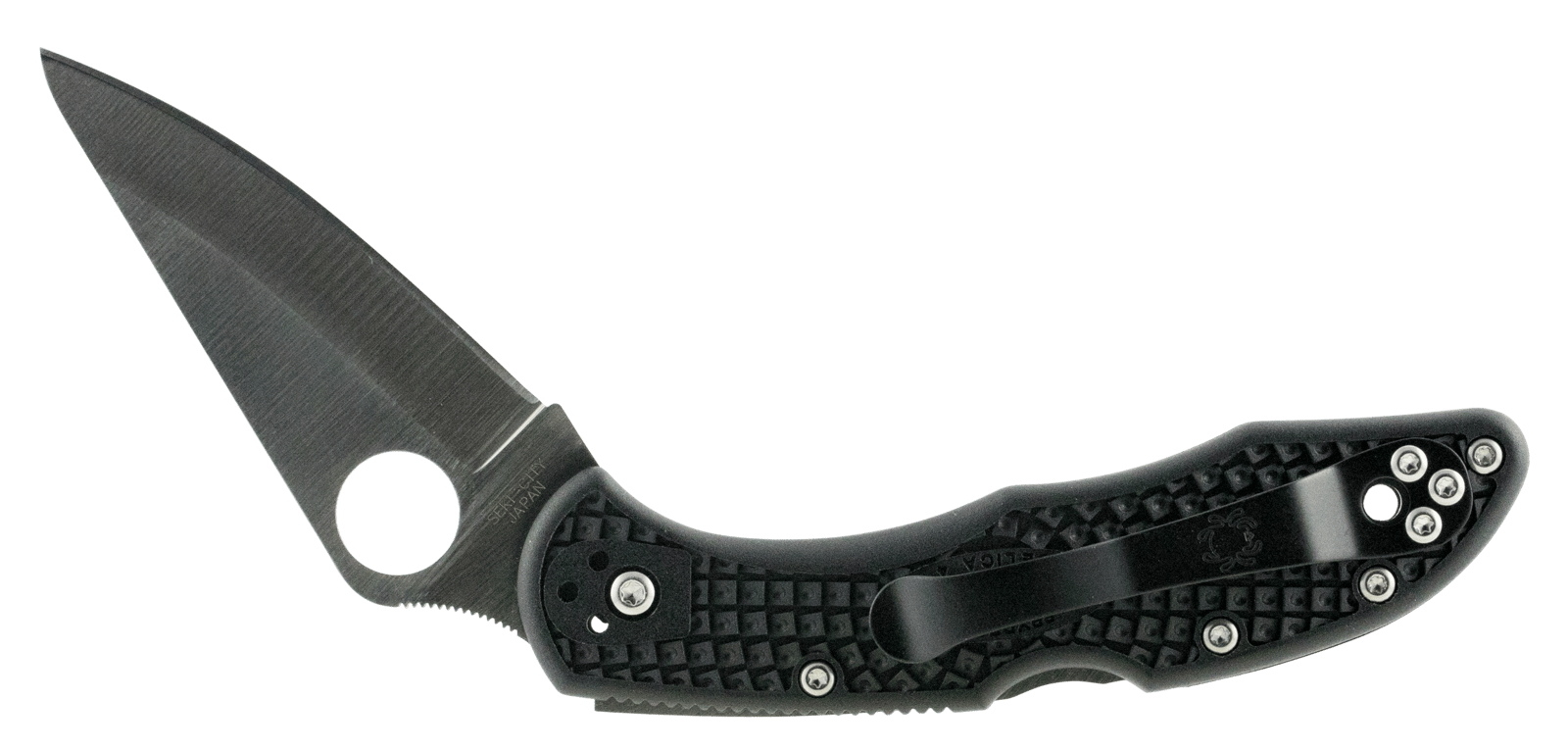 Spyderco C11PBK Delica 4  2.88" Folding Drop Point Plain VG-10 SS Blade/Black  Textured FRN Handle Includes Pocket Clip