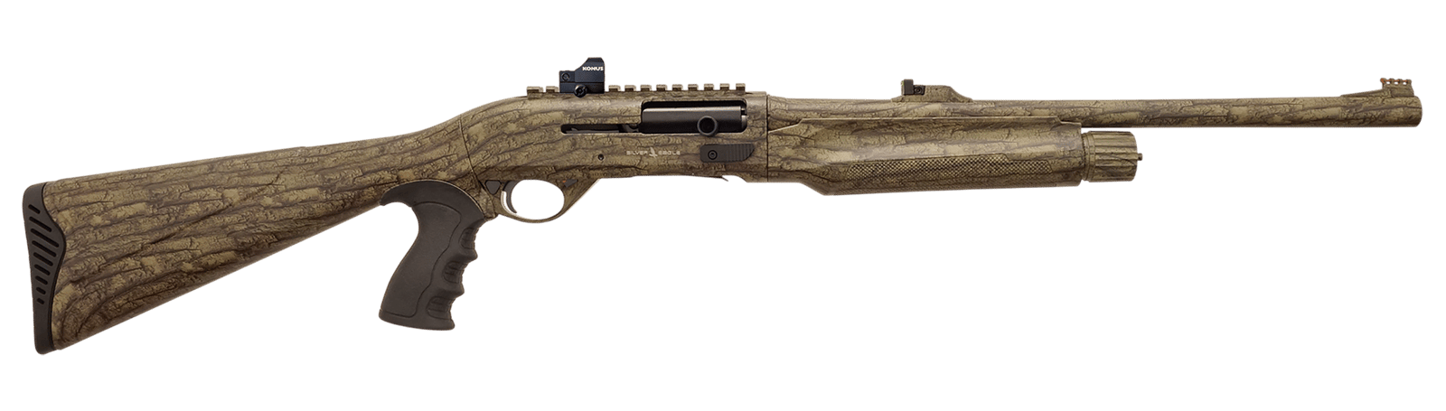Silver Eagle Arms A21218BLC-PKG Alpha 2  12 Gauge Semi-Auto 3" 4+1 18.50" Steel Barrel Fixed Camo Synthetic Stock, Konus Scope