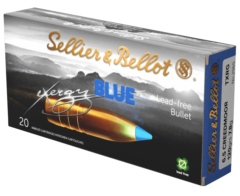 Sellier & Bellot SB65XA eXergy  6.5Creedmoor 120gr TAC EX Blue 20 Per Box/12 Case