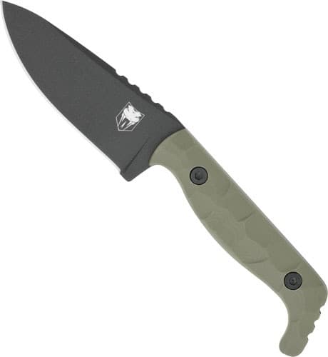COBRATEC KINGPIN 4" FIXED BLD OD GREEN D2 STEEL W/SHEATH!