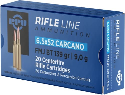 PPU 6.5X52 CARCANO 139GR FMJ 20RD 10BX/CS