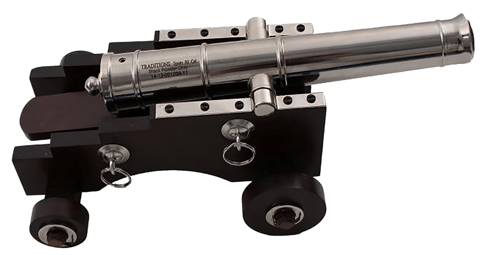 Traditions KCN8041 Old Ironsides Mini Cannon 50 Cal 9" Silver Barrel Breech Action